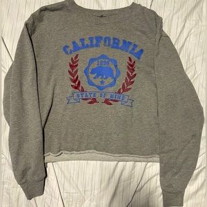 slightly cropped california state sweatshirt (L)